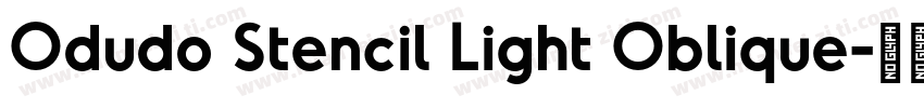 Odudo Stencil Light Oblique字体转换